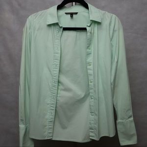 Light green button down cotton dress shirt
